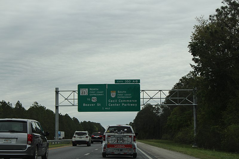 File:Florida I10eb Exit 350AB 1 mile.jpg