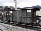 Güterwagen der Innsbrucker Mittelgebirgsbahn aus der Zeit des Dampfbetriebes ab 1900.