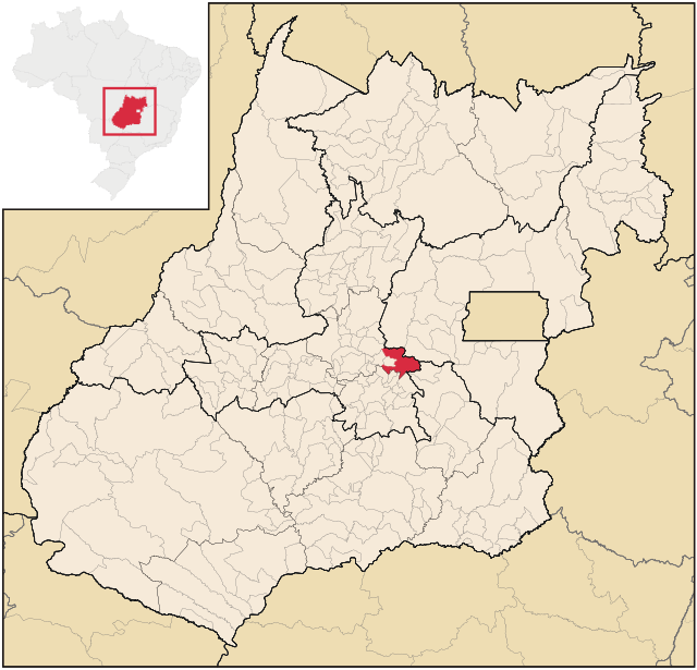 ブラジル内のアナポリスの位置の位置図