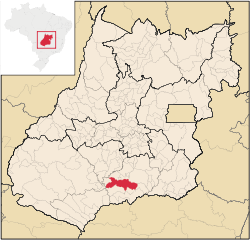 Localização de Goiatuba em Goiás