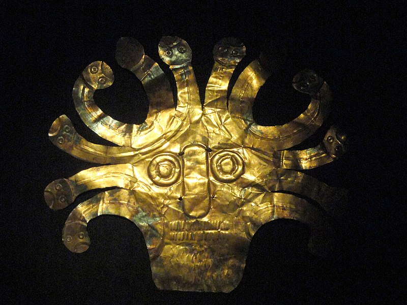 Archivo:Gold Headband Mask, 100 BC - 550 AD, Nazca - Houston Museum of Natural Science - DSC02147.JPG