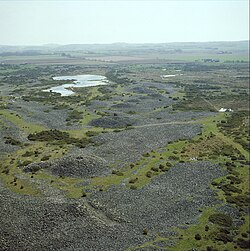 Flygfoto över Gröthögarna från 1965.