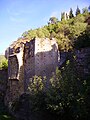 Moorish ruins in Carrera del Darro downhill the Alhambra