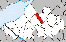 Location within Nicolet-Yamaska Regional County Municipality.