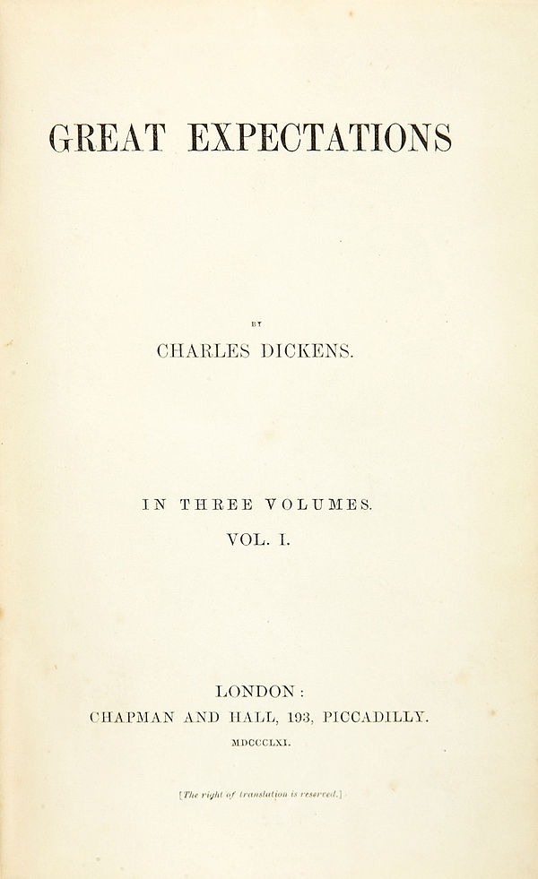 Title page of Vol. I of first edition, July 1861