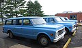 English: National Radio Astronomy Observatory in Green Bank, West Virginia uses a fleet of old (no computer) diesel (no spark-plugs) cars and trucks for the site maintenance to minimize radio pollution around the telescopes. Here four Chevy Suburbans C10 350 as part of the government fleet.