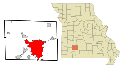 Location in the state of Missouri