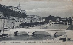 Grenoble, quai Crequi et Ste Marie d'en haut