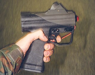 <span class="mw-page-title-main">Heckler & Koch P11</span> Five-barreled underwater rocket dart pistol