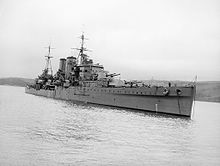 HMS Exeter after refit 1941 IWM A 3553.jpg