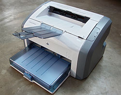 White and Grey Printer, Printer with The Tray Out 