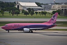 Siam Air's Boeing 737-300 at Bangkok Don Mueang Airport