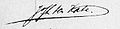 Handtekening Jan Jacob Lodewijk ten Kate (1819-1889)