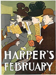 An 1895 cover of Harpers, a US magazine that prints a number of essays per issue. Harper's February (1897).jpg
