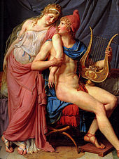 The Love of Helen and Paris by Jacques-Louis David (oil on canvas, 1788, Louvre, Paris) Helene Paris David.jpg