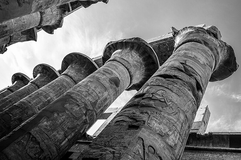 File:High pillars in Karnak temples.jpg