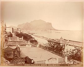 Incorpora, Juzeppe (1834-1914), Palermo - Foro italico e Monte Pellegrino, ca 1870.jpg