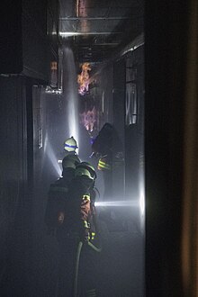 Exercice d'intervention dans le tunnel d'exercice ferroviaire