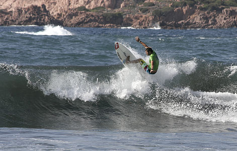 An Italian surfer