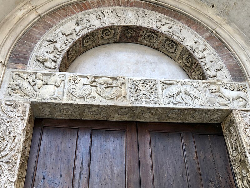 File:Italie, Modène, Duomo ou Cattedrale di Santa Maria Assunta in Cielo e San Geminiano (XIIe - XIIIe siècles), Porte de la Poissonnerie (Porta della Pescheria), XIIe siècle (50245698157).jpg