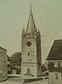 Turm des Vorgängerbaus, der Jakobskirche, Fotografie 1874