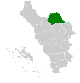 صورة لخريطة محافظة الريث نسبةً لمنطقة جازان