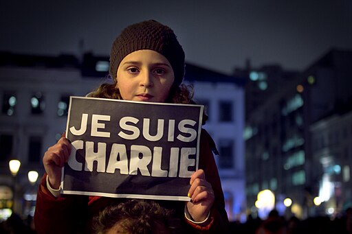 Je suis Charlie, Place Luxembourg, Bruxelles, le 7 Janvier 2015