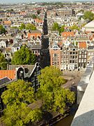 Uitzicht op de Jordaan vanaf de Westertoren.