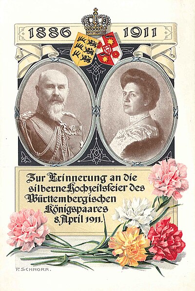 König Wilhelm II. Postkarte Silberhochzeit 1911.JPG