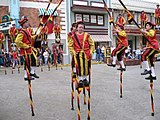Stilt walking troupe