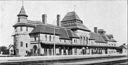 Jernbanestationen omkring 1910