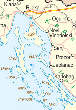 <span class="mw-page-title-main">Kvarner Gulf</span> Bay in the northern Adriatic Sea