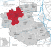 Lage der Gemeinde Langenzenn im Landkreis Fürth