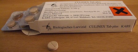 Larvicide CULINEX Tab plus, Bacillus thuringiensis israelensis Larvizid CULINEX Tab plus 2.jpg
