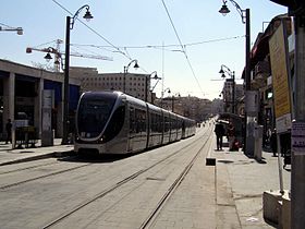 Tramway de Jérusalem.