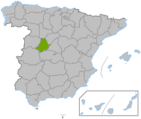 Poziția regiunii Ávila