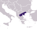 Macedonia's location in south-eastern Europe