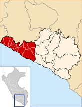 Location of the province Caravelí in Arequipa.svg