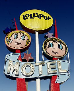 Neon sign of the Lollipop Motel in North Wildwood, New Jersey Lollipop Motel Highsmith.jpg