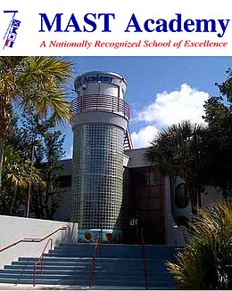 MAST Academy on Virginia Key, founded in 1990 MAST Academy.jpg
