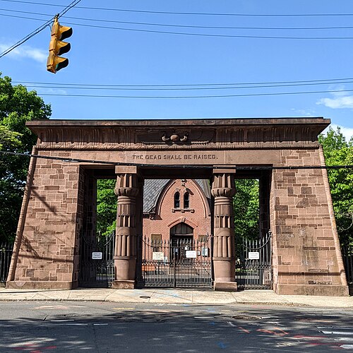 The Egyptian Revival entrance gate