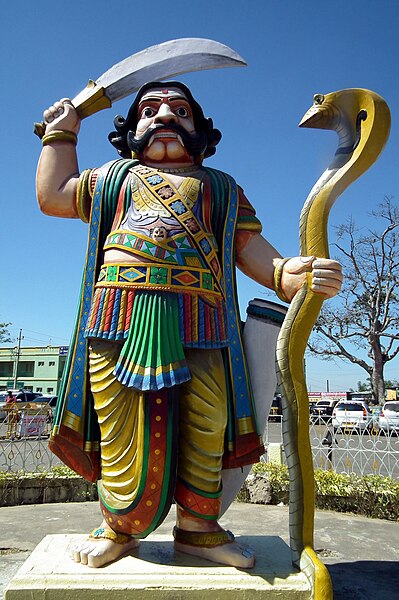 File:Mahishasura statue at the Chamundeswari Temple, Mysuru, Karnataka, India -1.jpg