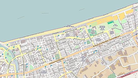 La carte de Malo au nord du Boulevard de la République, provenant d'Open Street MapMalo-Centre au sud-ouestLa digue au nord-ouestLe Méridien au centreMalo-Terminus au nord-est