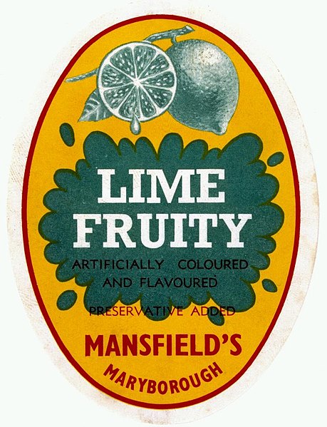 File:Mansfield's Lime Fruity cordial label (6814799812).jpg