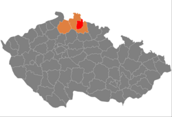 Location of the Okres Jablonec nad Nisou