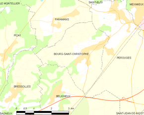 Poziția localității Bourg-Saint-Christophe