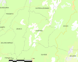 Mapa obce Corrano