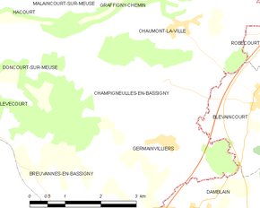 Poziția localității Champigneulles-en-Bassigny