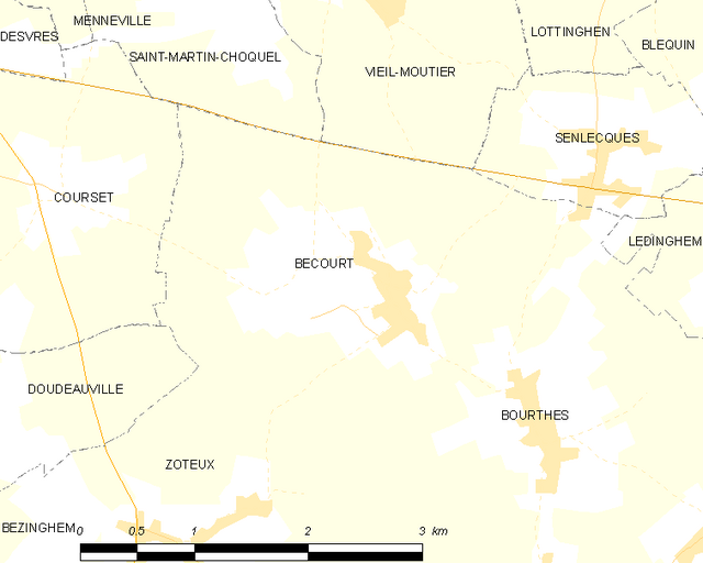Poziția localității Bécourt