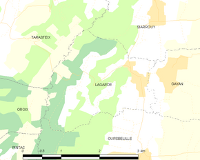 Poziția localității Lagarde